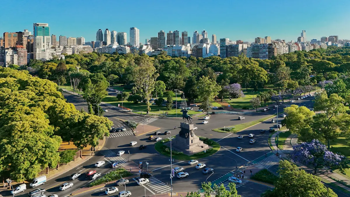 panoramica de palermos, buenos aires, argentina